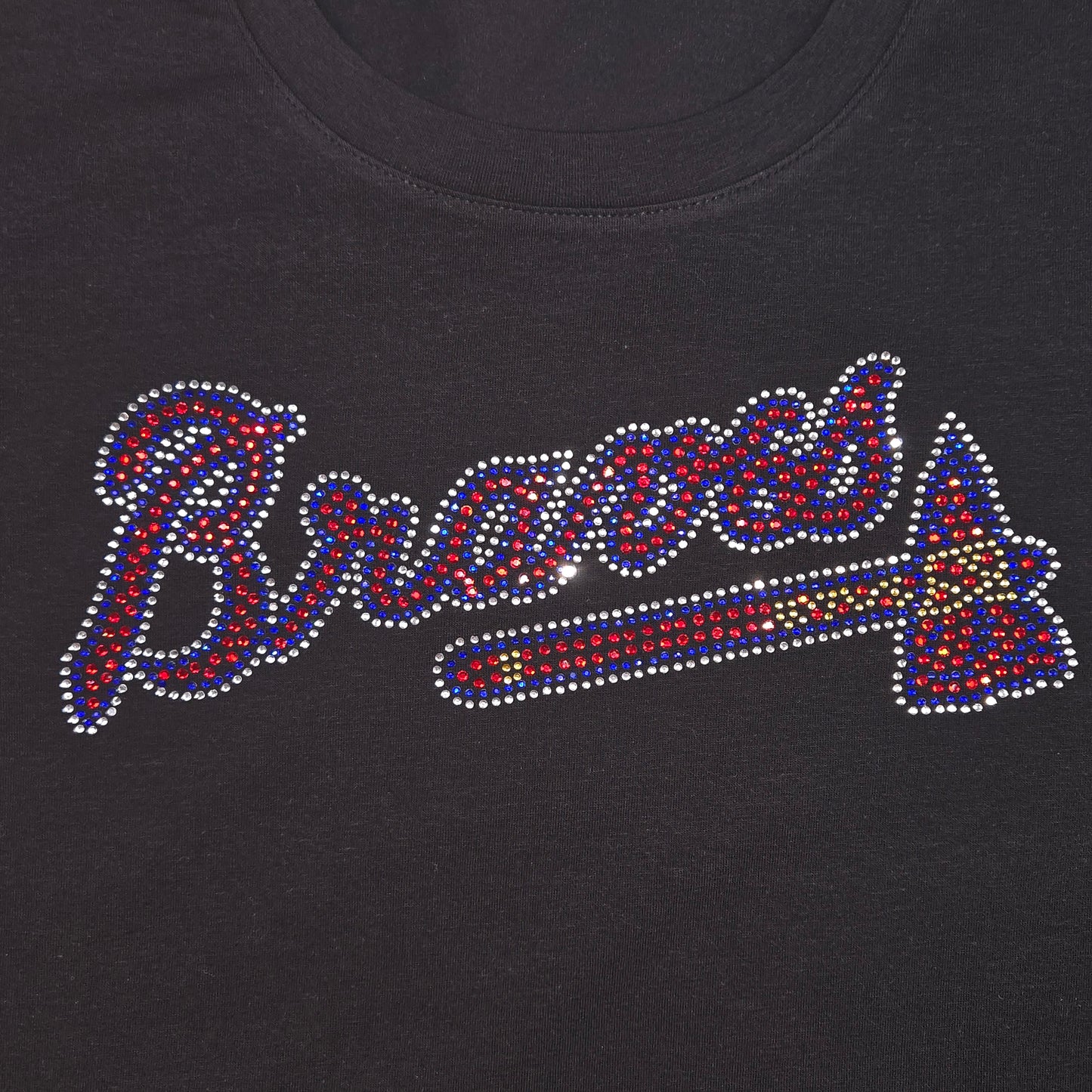 Atlanta Braves Rhinestone Cropped T-shirt