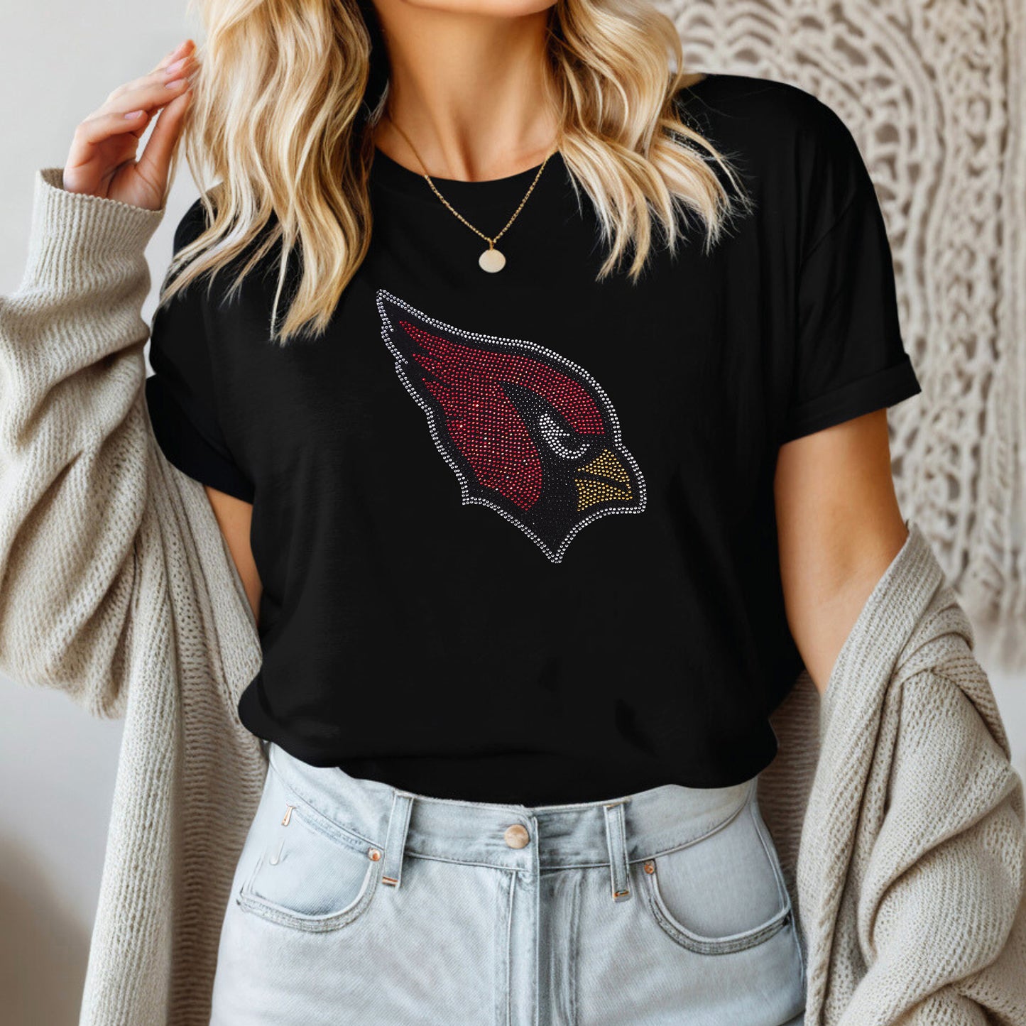 Arizona Cardinals Rhinestone T-shirt
