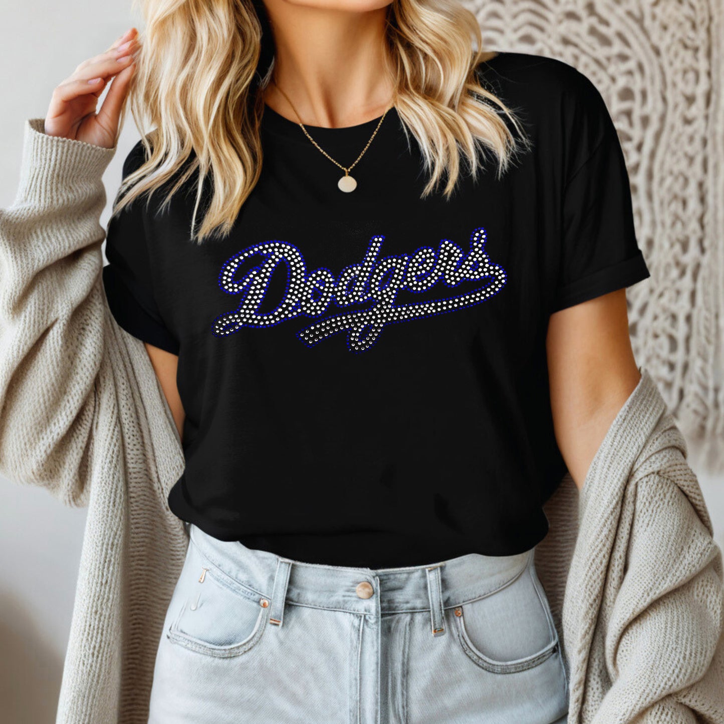 LA Dodgers Rhinestone T-shirt