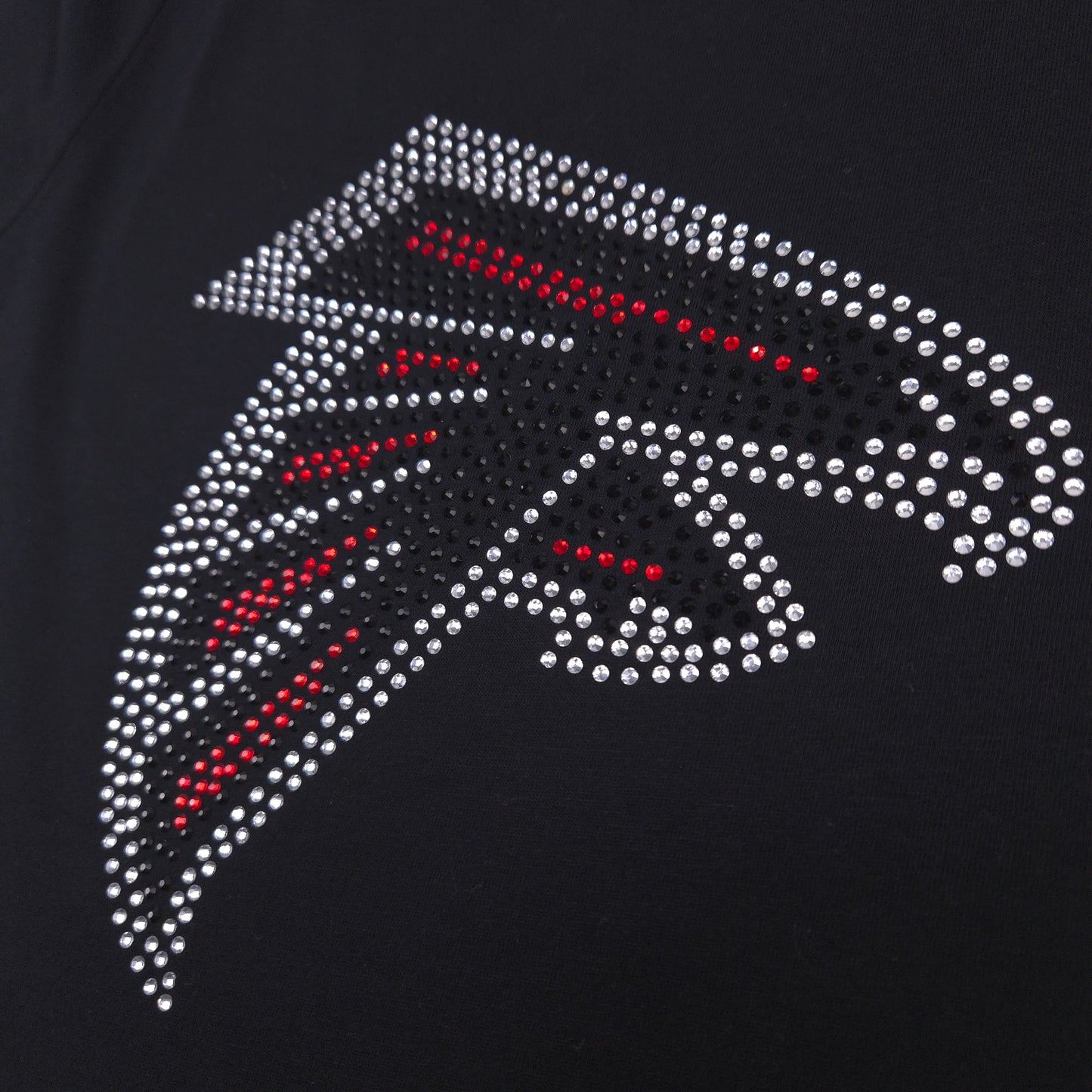 Atlanta Falcons Rhinestone Cropped T-shirt
