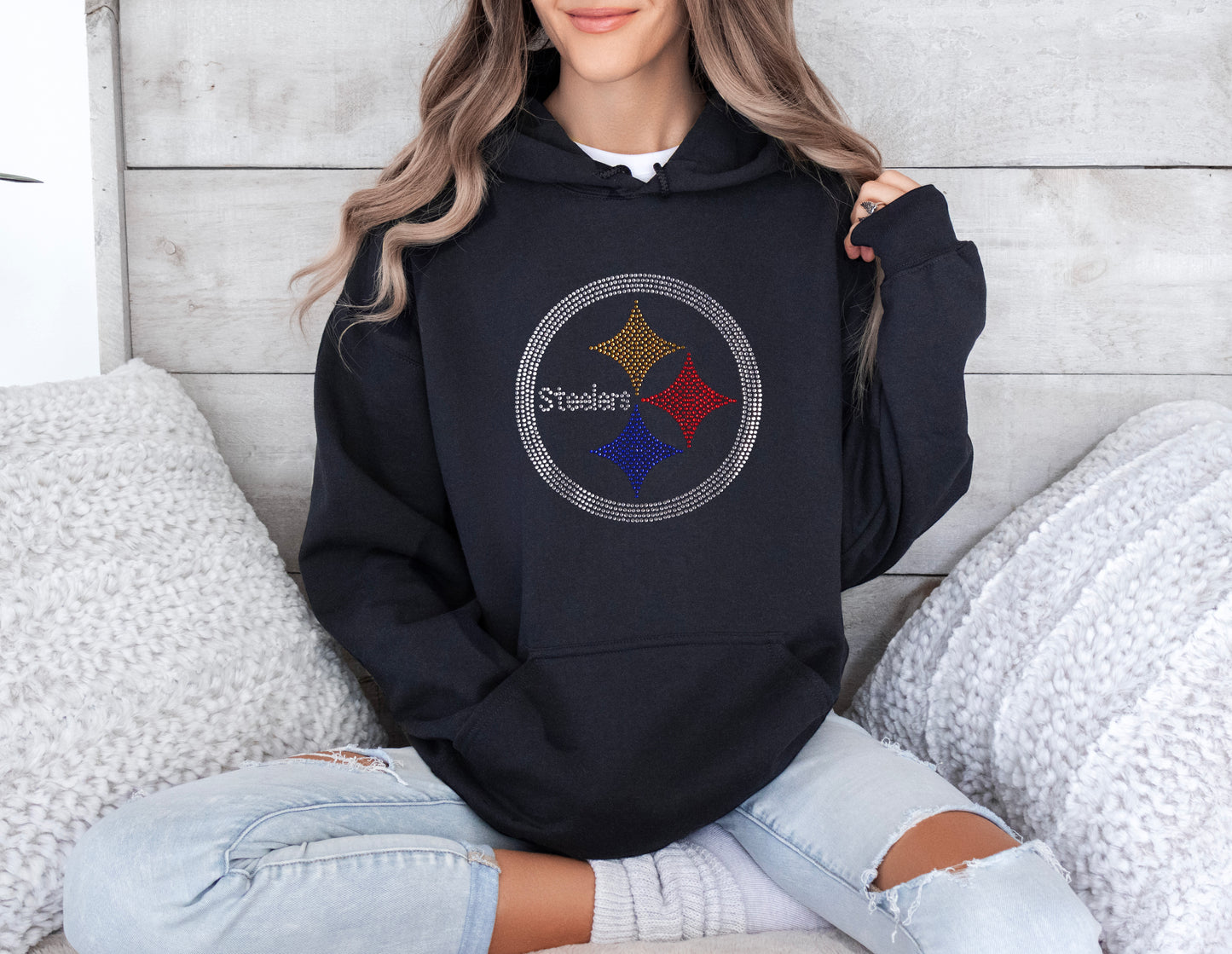 Pittsburgh Steelers Rhinestone Hoodie
