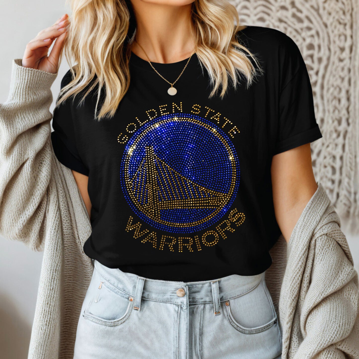 Golden State Warriors Rhinestone T-shirt