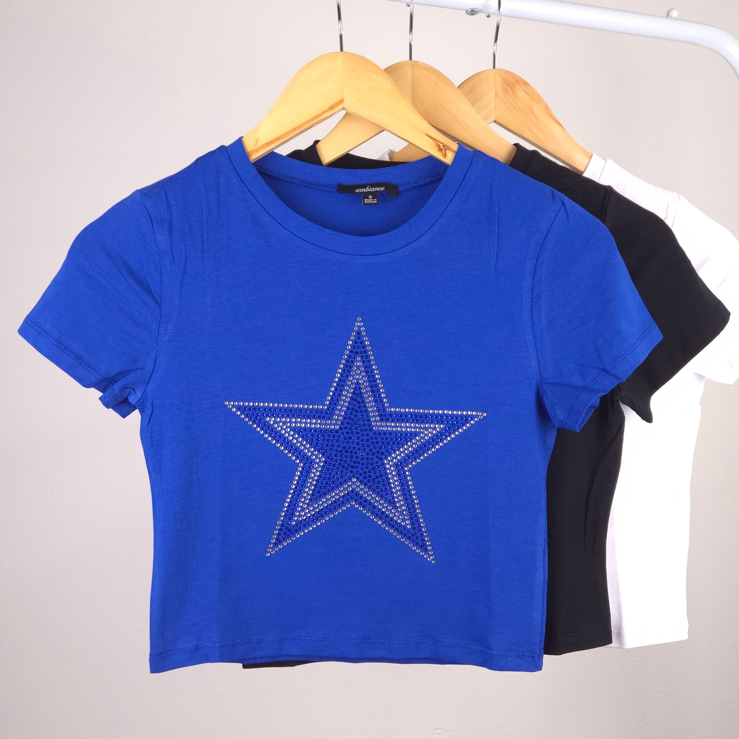 Dallas Cowboys Rhinestone Cropped T-shirt