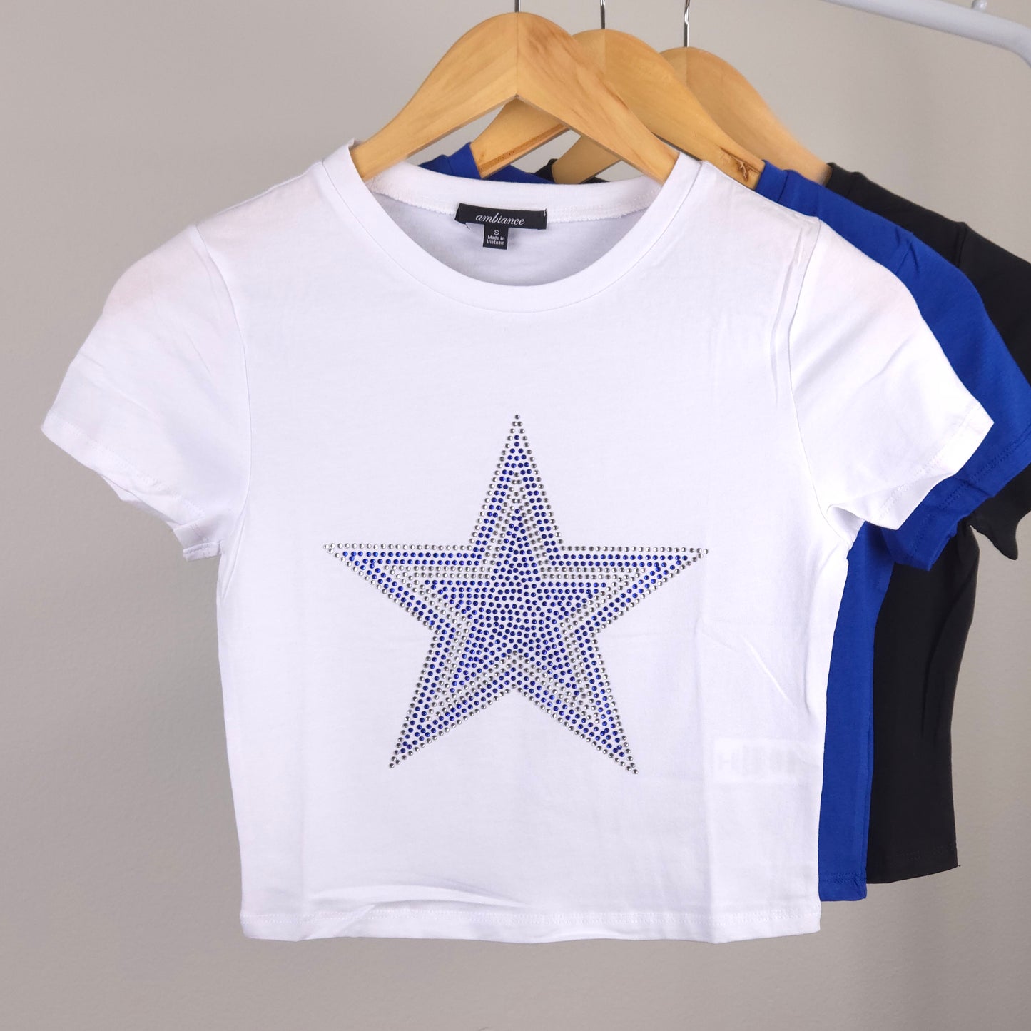 Dallas Cowboys Rhinestone Cropped T-shirt