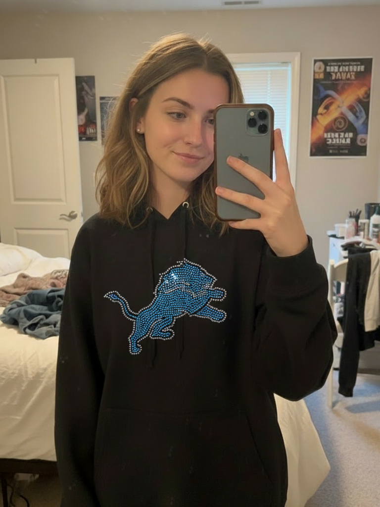 Detroit Lions Rhinestone Hoodie