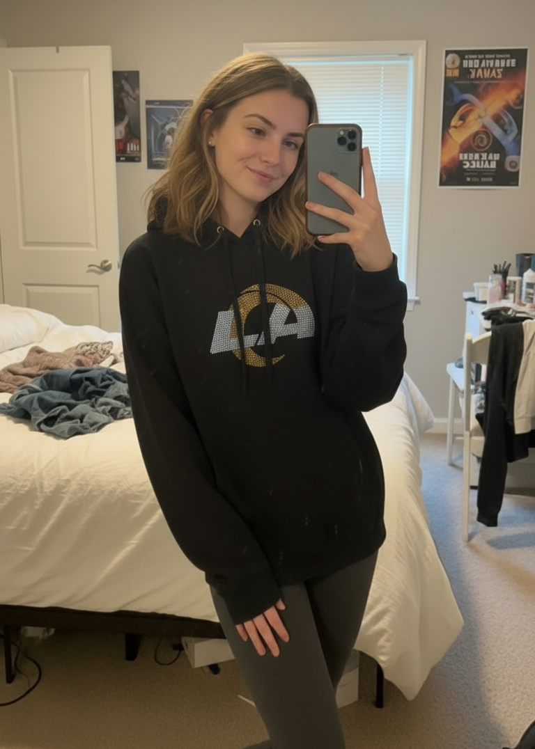 Los Angeles Rams Rhinestone Hoodie