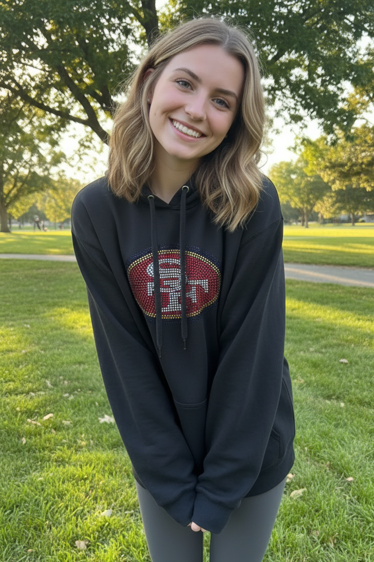 San Francisco 49ers Rhinestone Hoodie