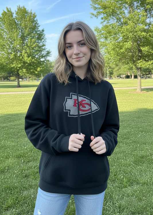 Kansas City Chiefs Rhinestone Hoodie