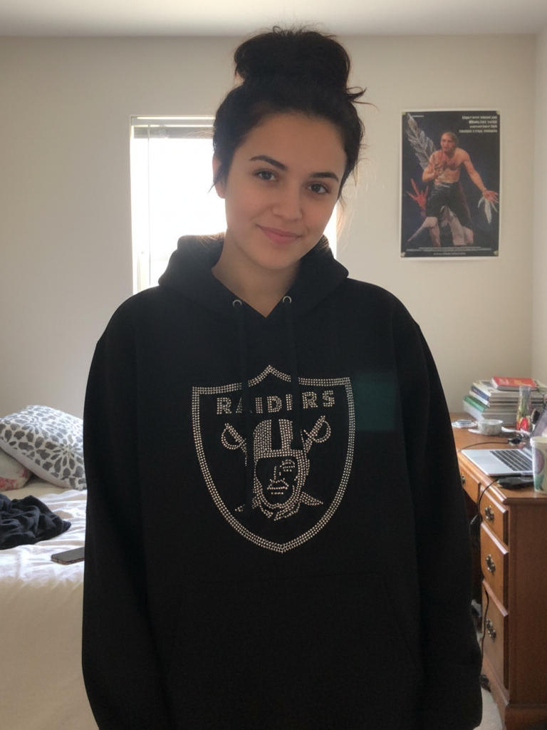 Las Vegas Raiders Rhinestone Hoodie