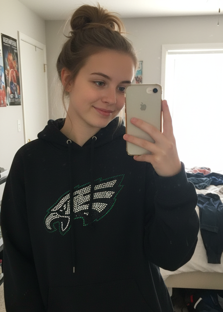 Philadelphia Eagles Rhinestone Hoodie