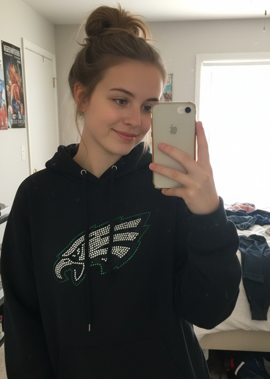 Philadelphia Eagles Rhinestone Hoodie
