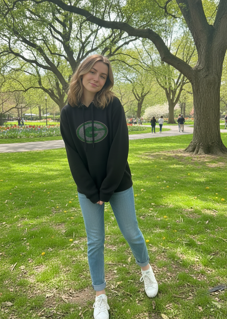 Green Bay Packers Rhinestone Hoodie