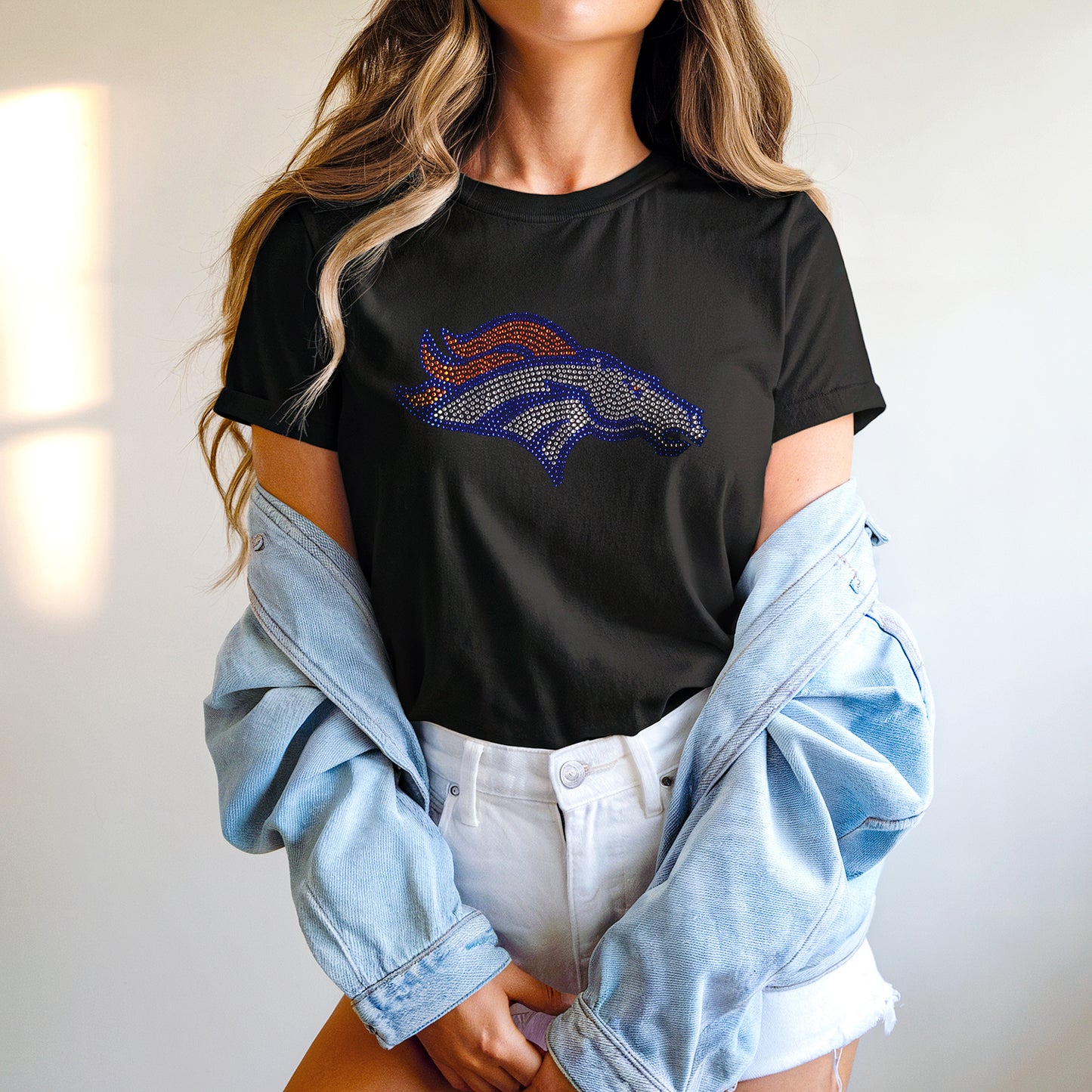 Denver Broncos Rhinestone T-shirt