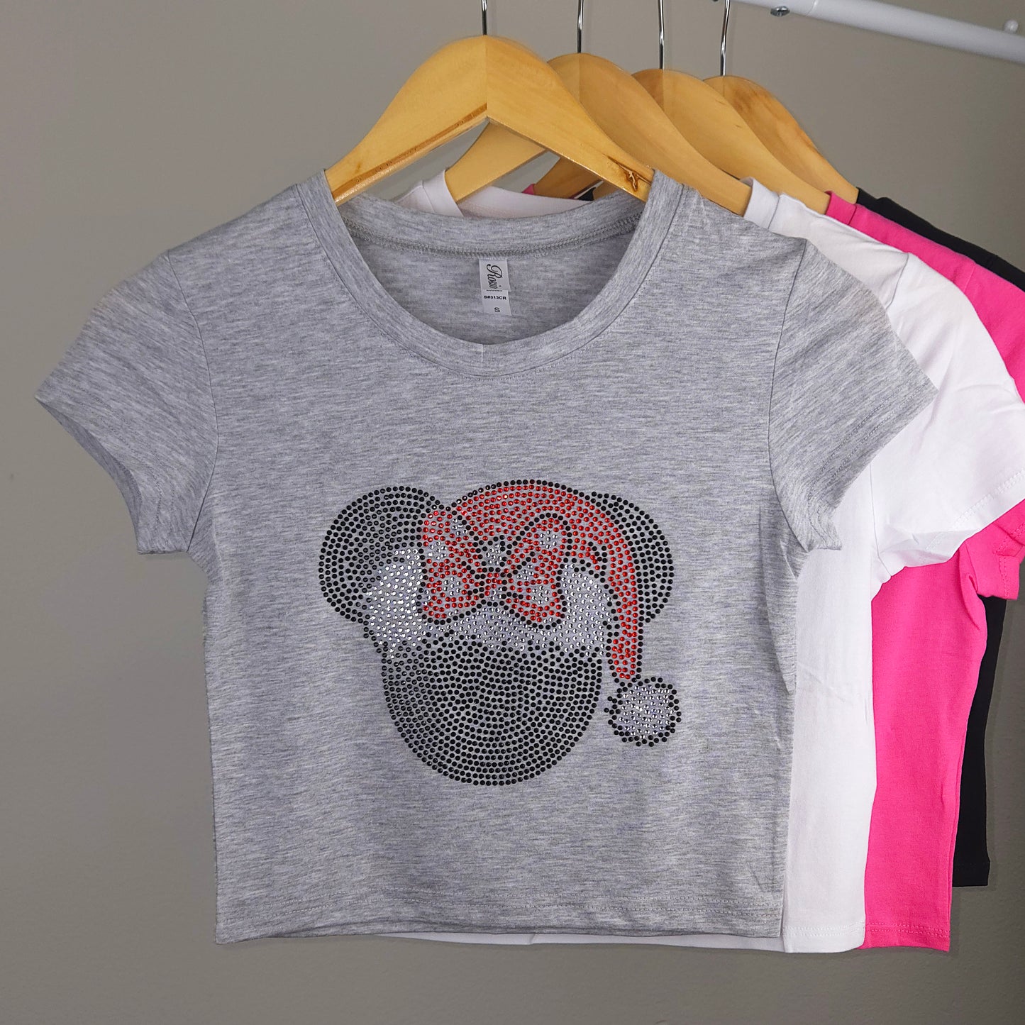 Disney Mickey Rhinestone Cropped T-shirt