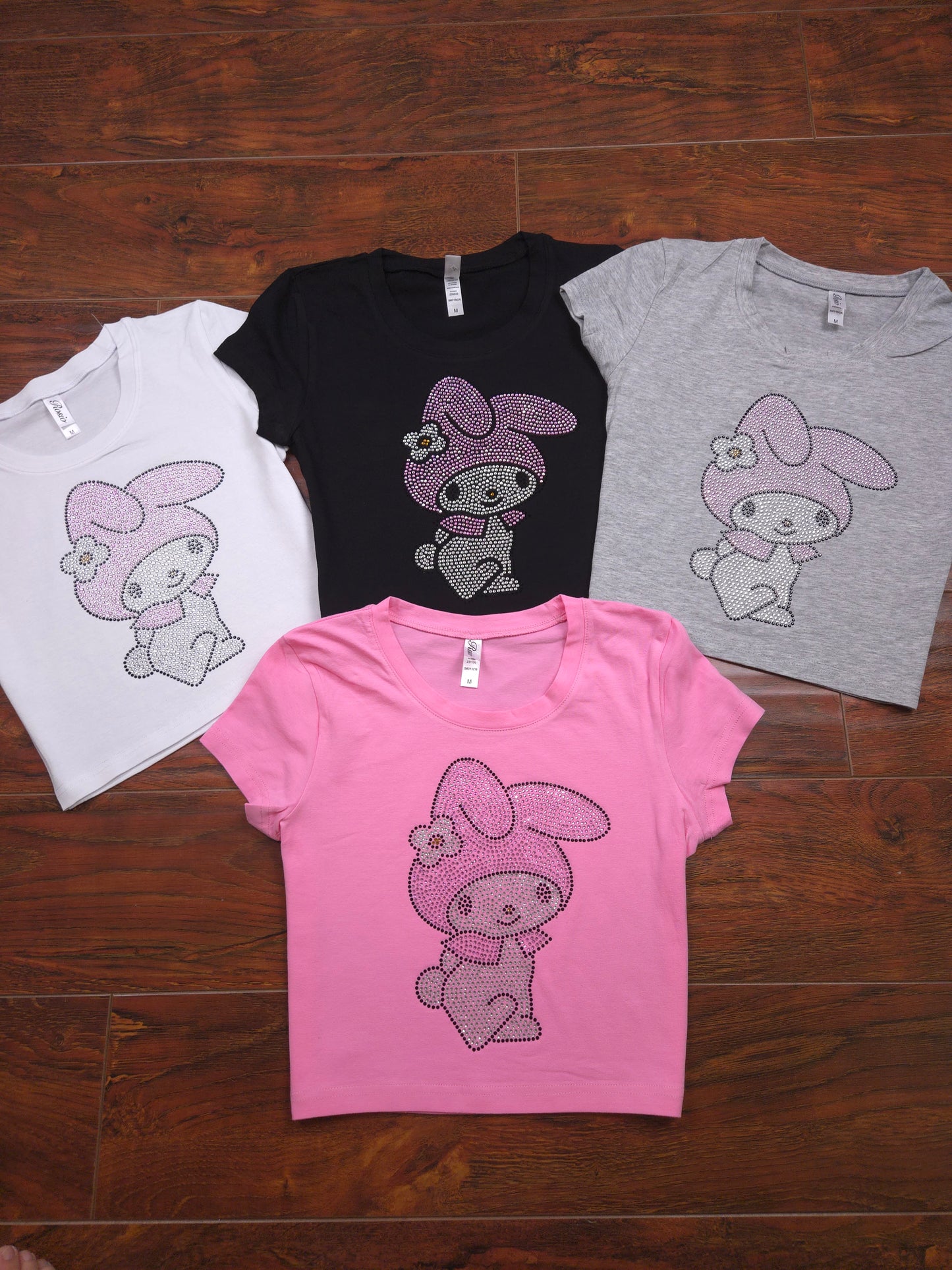 My Melody Rhinestone Cropped T-shirt