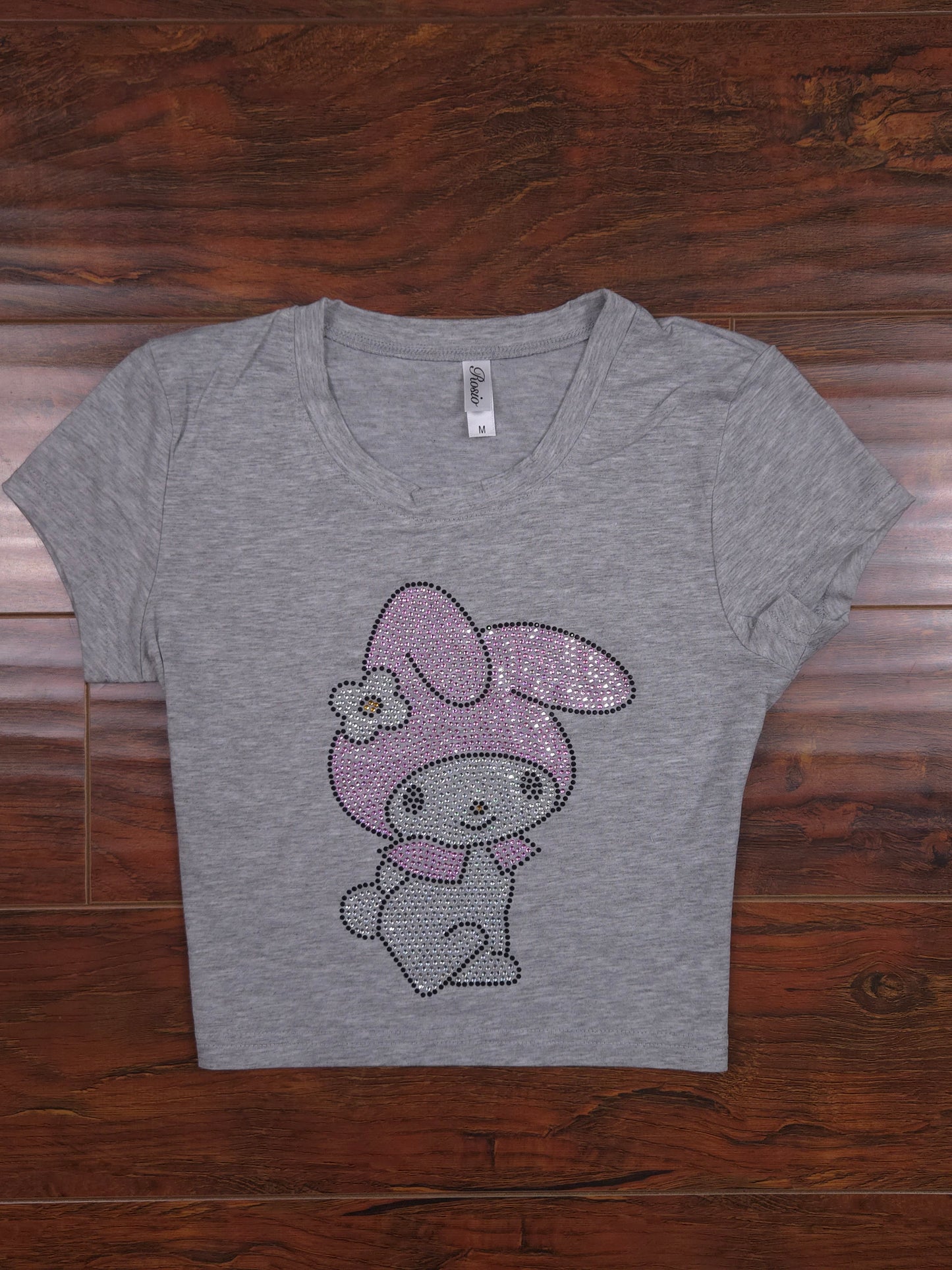 My Melody Rhinestone Cropped T-shirt