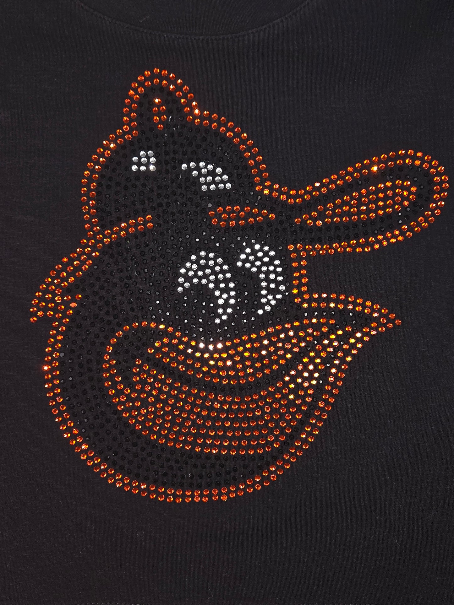 Baltimore Orioles Rhinestone Cropped T-shirt