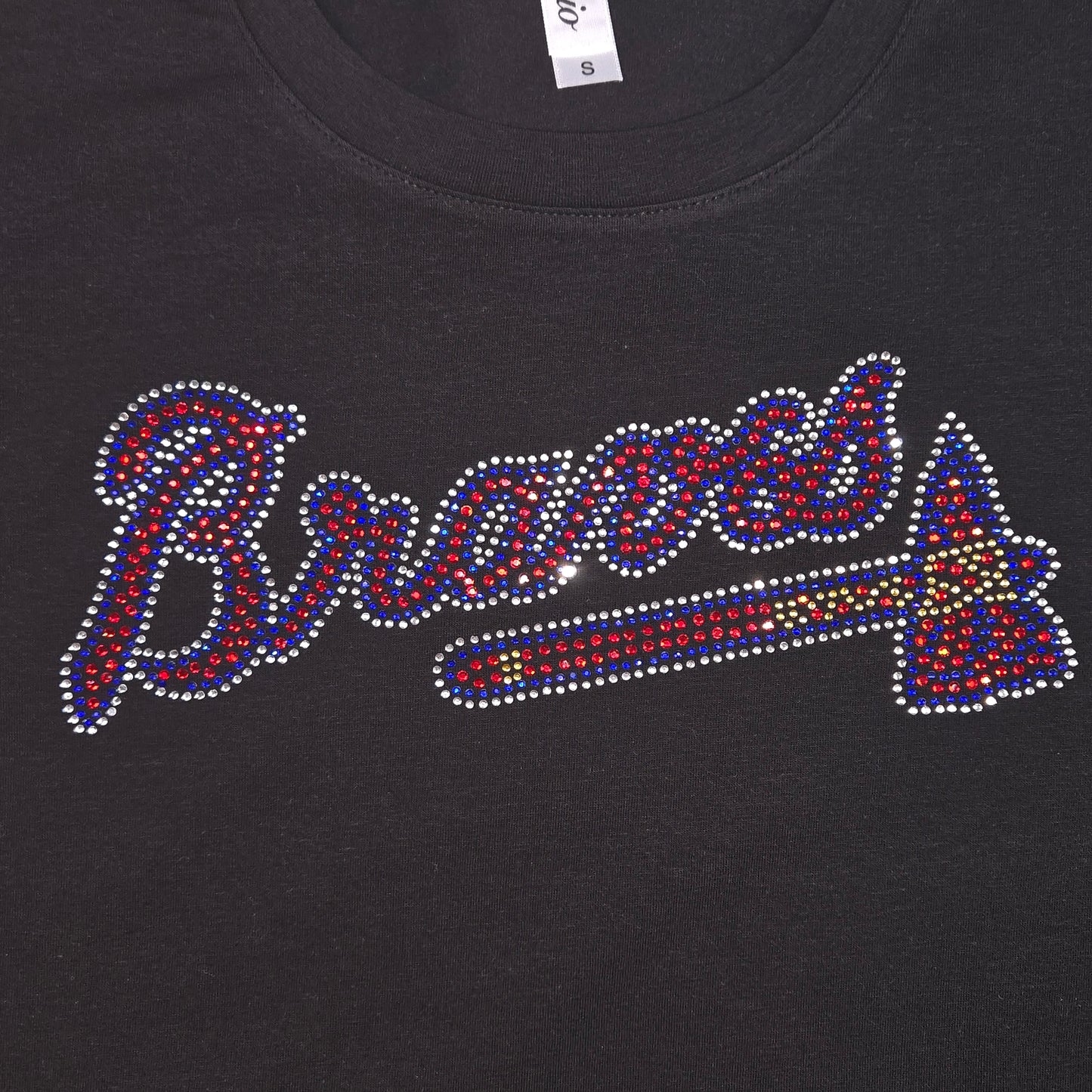 Atlanta Braves Rhinestone Cropped T-shirt