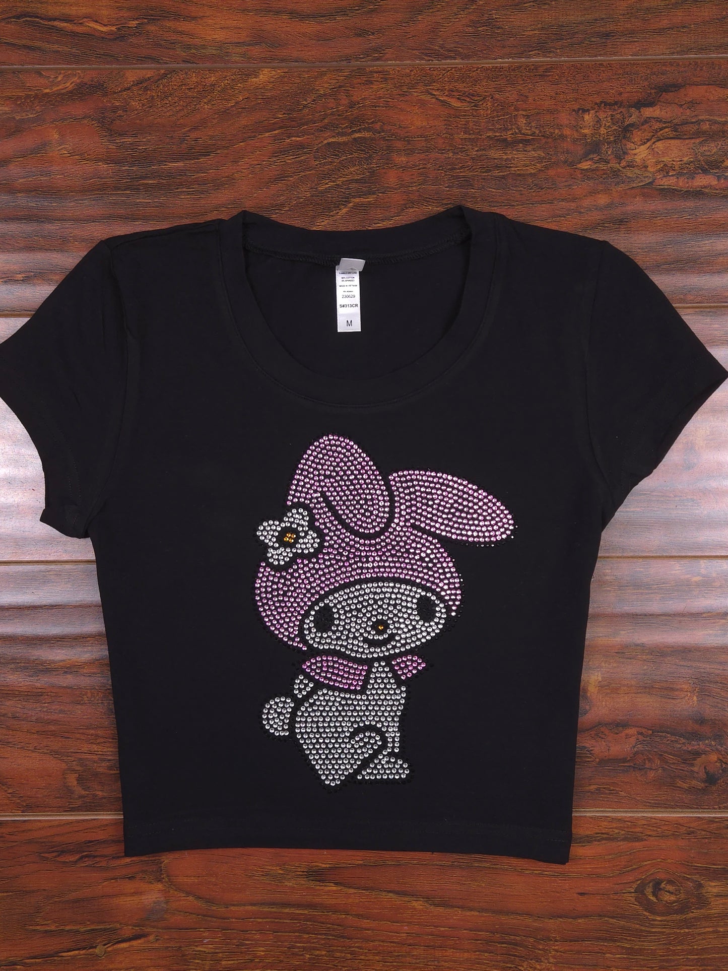 My Melody Rhinestone Cropped T-shirt