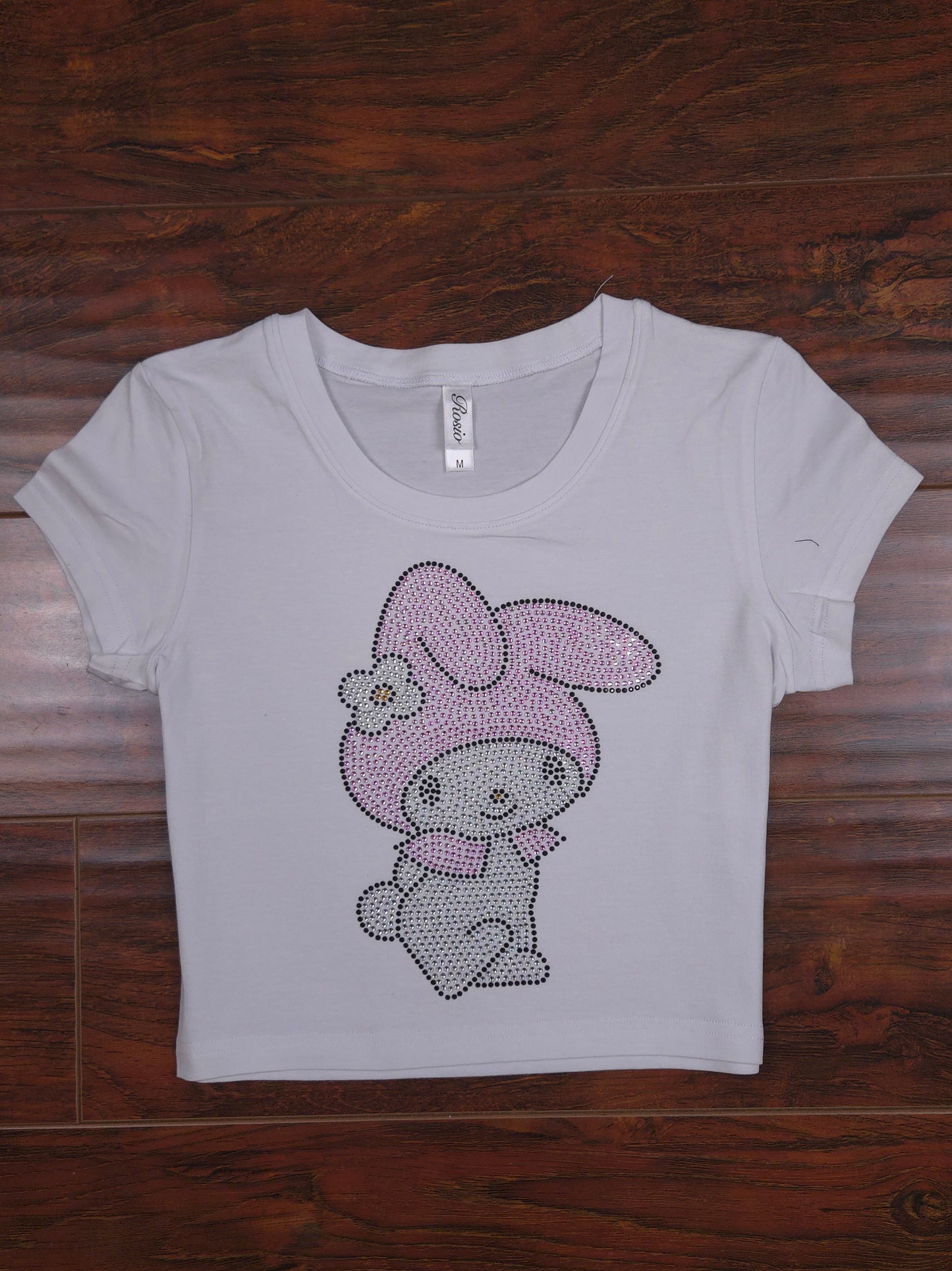 My Melody Rhinestone Cropped T-shirt