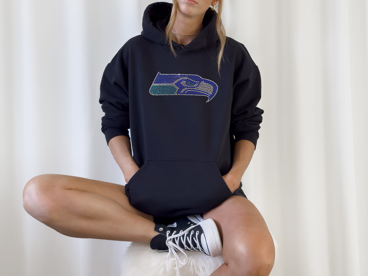 Seattle Seahawks Rhinestone Hoodie
