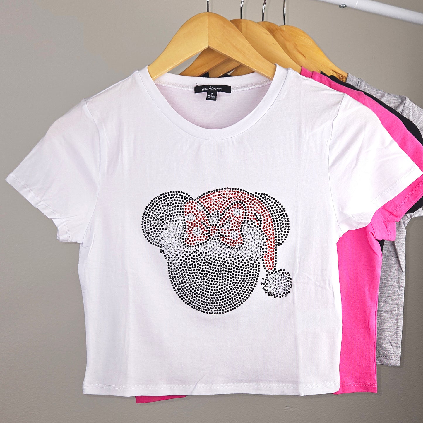 Disney Mickey Rhinestone Cropped T-shirt